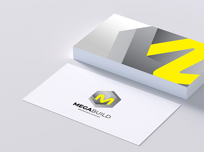 Mega Build M Letter Architecture Logo rectangle