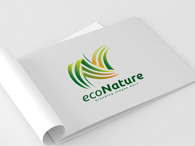 Natural Eco N Type Logo landscape