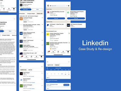 Linkedin Case Study UI/UX Design app linkedin product design redesign ui ux