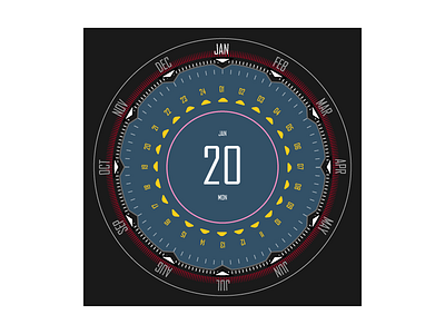 Calendar circle -WIP calendar concept illustrator