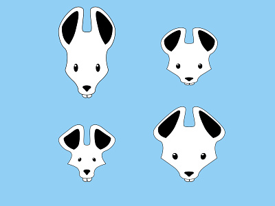 Mouse heads illustrator variations vector