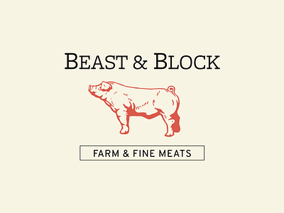 Beast & Block animal logo branding butcher butcher shop farm farmbranding farmers farming illustration logo logodesign logotype small business vector