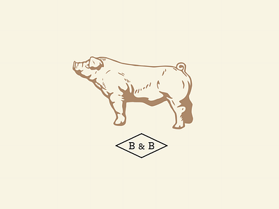 Farm and Fine Meats animal animal logo bbq brand identity butcher butcher shop farm farmer farmlogo illustration local business logodesign meat pig pig logo pork smallbusiness supply vector art