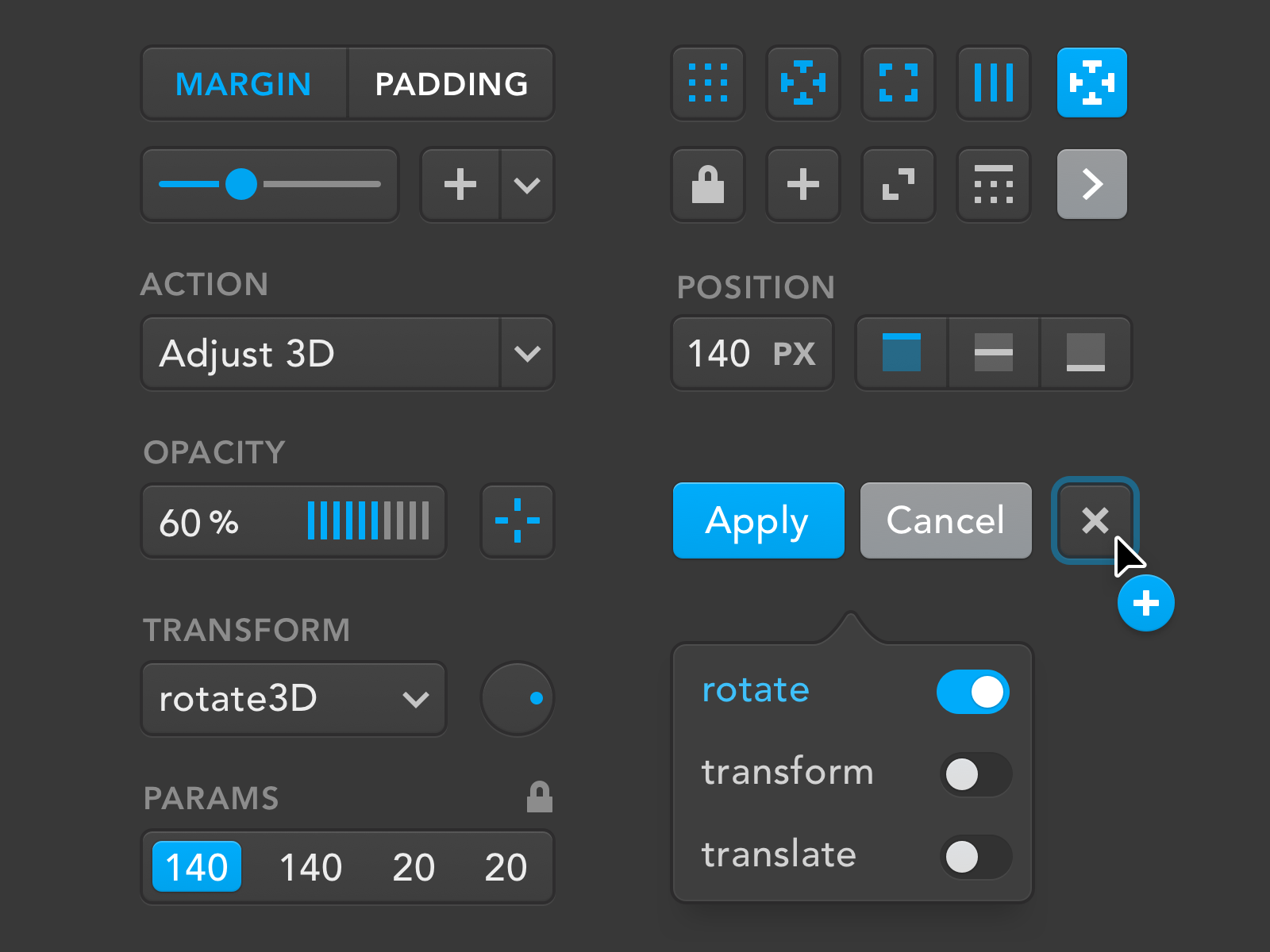 Dark UI Elements by bg-d on Dribbble