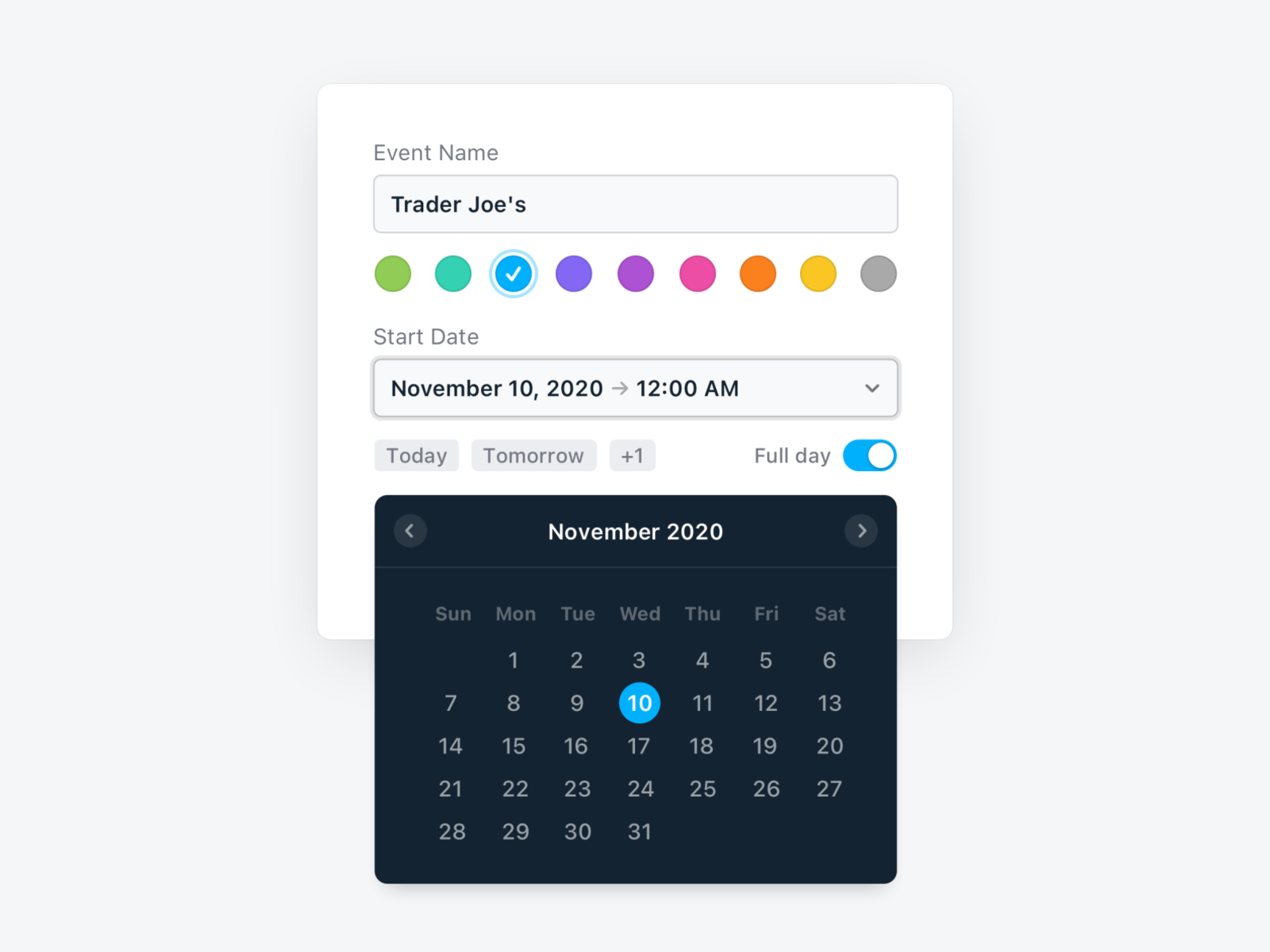 UI Calendar Component By Bg-d On Dribbble