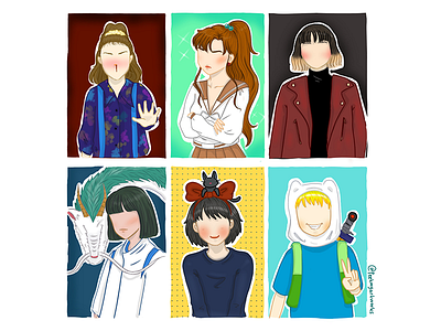 Six Fan Arts Challenge adventure time artworks digital painting digitalart digitalillustration digitalinspiration eleven fanart finn the human illustration itaewon class sailor jupiter sailor moon spirited away stranger things studio ghibli