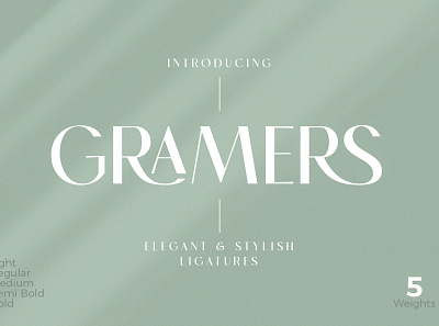 Gramers | Elegant & Stylish Ligatures branding calligraphy design font design headline lettering modern poster pretty quotes sans font sans serif wedding
