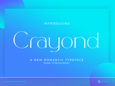 Crayond | A New Romantic Typeface