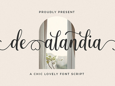 De Alandia branding cursive design headline modern poster pretty quotes stylish wedding