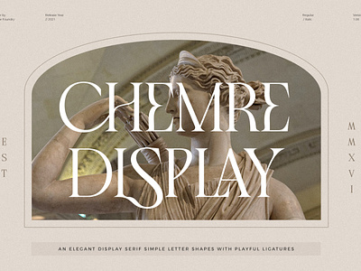 Chemre - Elegant Serif branding design elegant headline logo modern poster pretty stylish wedding