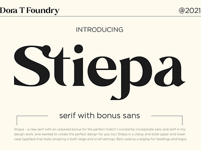 Stiepa | Modern Serif & Bonus Sans