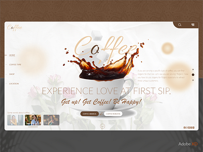 Coffee concept website.