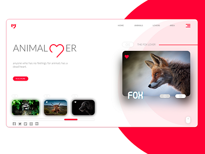 Animal lover concept website.
