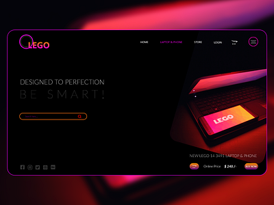 LEGO Laptop and phone website concept.