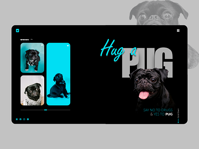 PUG website concept adobe xd all animal animal website attractive behance branding concept creative design dog print typography uiux website