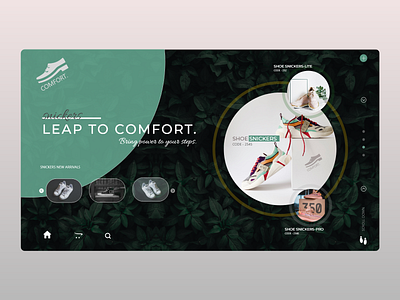 Comfort shoe Website concept .