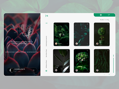 Plant shop Website concept.