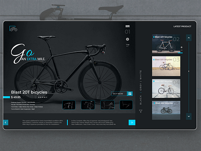 Bycicle website concept