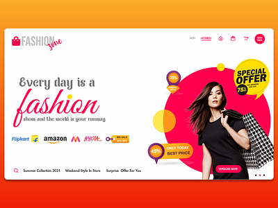 Fashion Zone shopping website.