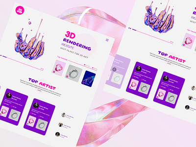 3D web Design Concept.