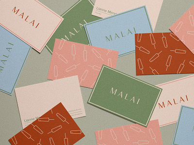 Brand Identity for MALAI - CRAFTED KULFI brand identity branding business card business card design design icon illustration logo logodesign logotype minimal pastel typogaphy