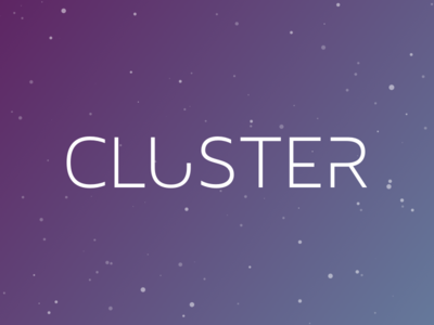 Cluster - Logo brand cluster logo project space