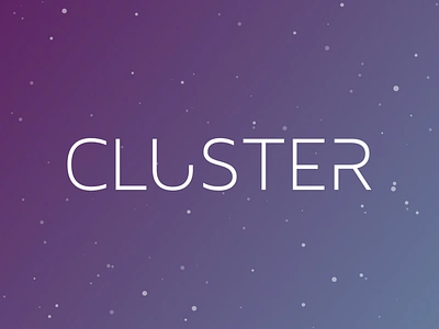 Cluster - Logo brand cluster logo project space