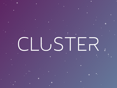 Cluster - Logo brand cluster logo project space