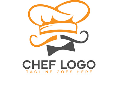 Chef Logo - Restaurant Logo - Mustache Cook