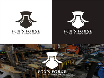 Forge Shop Logo - Metal Industry - Abstract Design - Minimalist