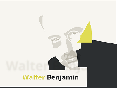 Le Magazine littéraire editorial illustration minimal portrait walter benjamin