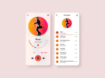 Music player app design mobile mobile ui music player player playlist ui ui design ui ux ux ux design