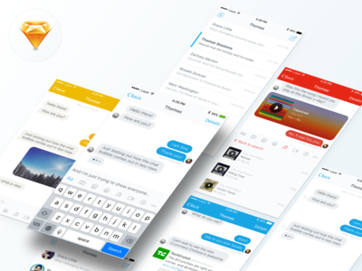Messaging UI Kit design download free ios layer messaging resource sketch uikit userinterface