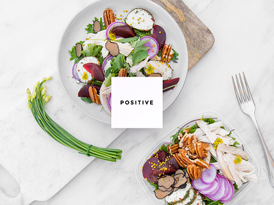 POSITIVE Food design food healthy logo minimal popup