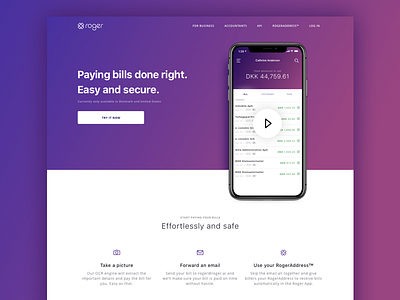 Roger.Ai Website Redesign app billing finance redesign roger.ai web webdesign