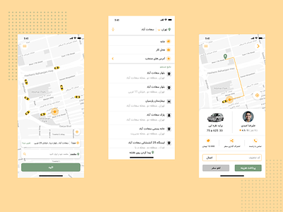 Online Taxi Booking App animation app design flat logo minimal type typography ui ux web