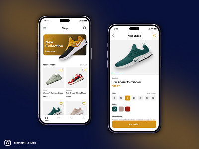 Online shop app design