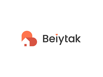 Beiytak V2 brand identity branding creative creative logo graphic design heart home house letter b logo logo design minimal real estate technology