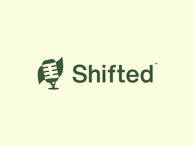 Shifted branding creative creative logo graphic design green identity logo logo design minimal modern nature podcast shifted