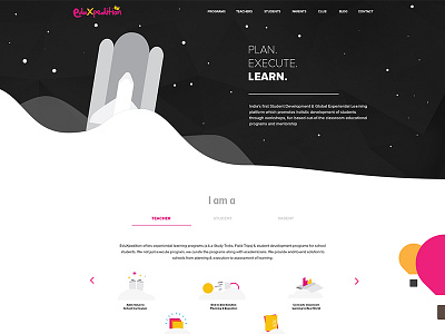 WIP View - EduXpedition - Homepage Design eduxpedition landing page tanmay saxena web design website