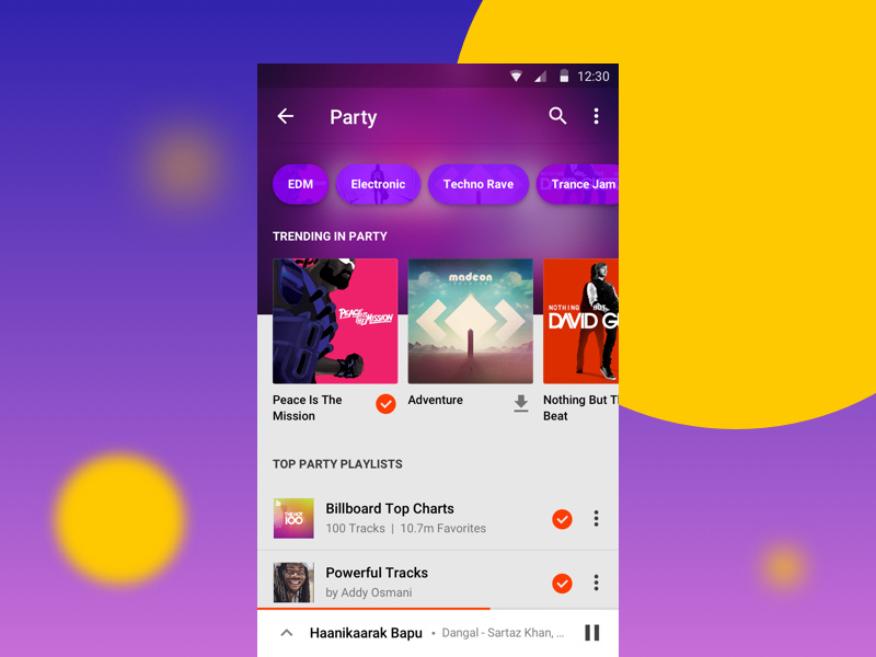 WIP - Genre Page emotions genre simplified music player mobile app music gaana ui ux