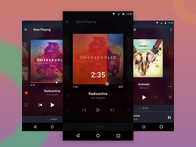 Music Player Design - Concept gaana micro interaction mobile music music app player simplistic ui ux