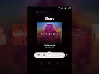 [Concept] Player Quick Actions actions interface mobile music ui ux