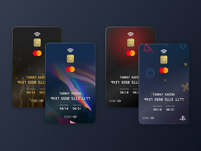 Cards Design Concepts for Regular & Co-branded Cards branding credit cards finance visual design
