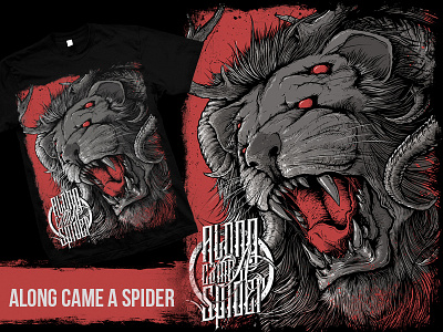 Beast of War 2 ( Along came a Spider ) T-shirt beast demon design lion mindkillerink mki of tshirt war