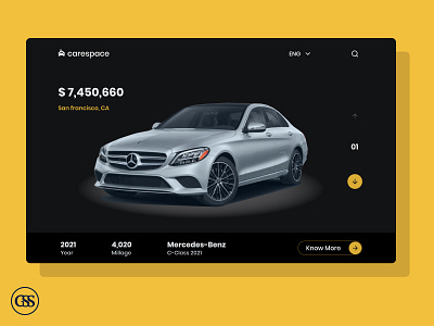 Carspace WebUI design cardealer cars design figmadesign mercedes benz minimal ui uiux uiuxdesign visual design