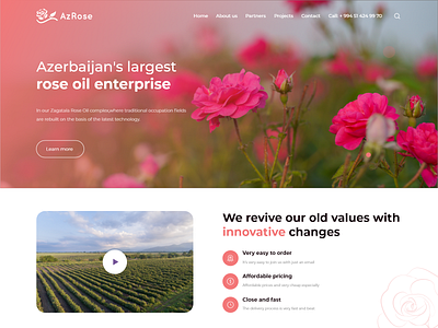 AzRose - Website concept