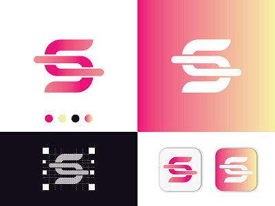 S letter Logo 2d abstract app artwork brand design branding colorful creative creativity flatdesign gradient icon lettermark logo logodesign logotype minimalist professional logo simple symbol