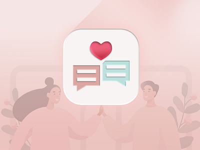 Icon App - DailyUI 005 app chat app chatting daily ui dailyui dating datingapp teenage