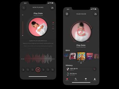 Music Player - DailyUI 009 app daily ui dailyui interface music app music player